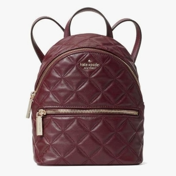 kate spade Handbags - Kate Spade New York Burgandy Briar Lane Quilted Mini Convertible Backpack